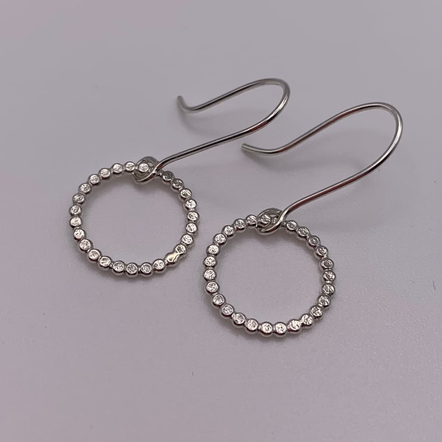 Silver Grain Drop Earrings