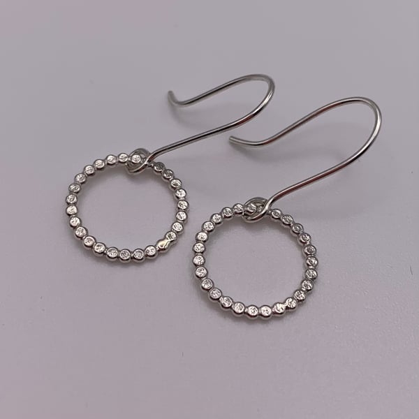 Silver Grain Drop Earrings