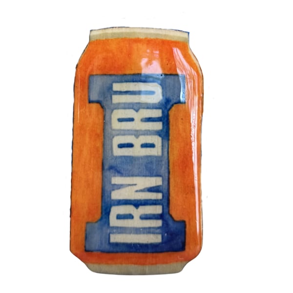 Irn Bru Wood and Resin Pin Badge