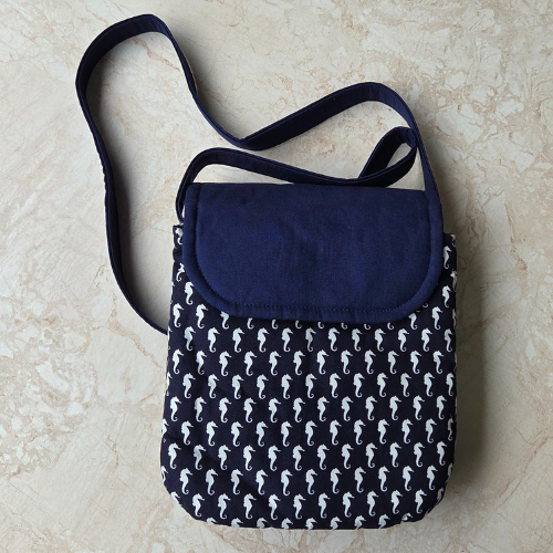 Perfectly Imperfect Seahorse nautical bag