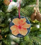 Flower ornament - Orange Hibiscus - tropical flower, tropical Christmas decor - Image 7