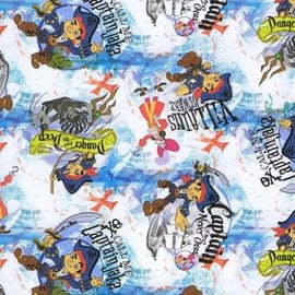 Fat Quarter Disney Jake And The Neverland Pirates Toss Cotton Quilting Fabric