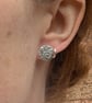Sterling Silver Spiral Patterned Disc Stud Earrings - JBJ3036 - Image 5