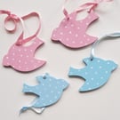Two Swallow Shape Cot and Door Hangers