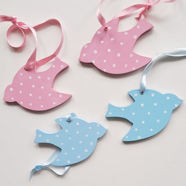 Two Swallow Shape Cot and Door Hangers