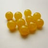10  Round Amber Malaysian Jade Beads