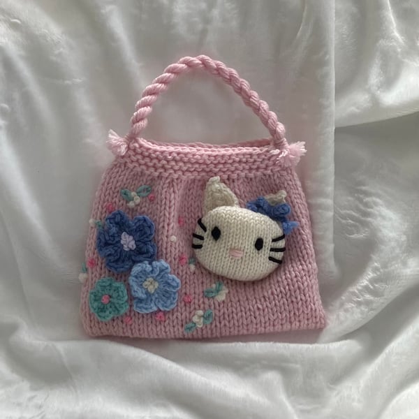 Hand Knitted Child's Handbag