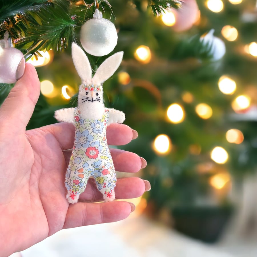 Liberty Print and Felt Christmas Decoration