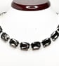 Black Crystal Choker, Georgian Collet Silver Necklace, Anna Wintour Inspired. - Image 2