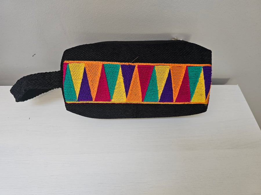 Textured Felt Artisan Makeup Bag