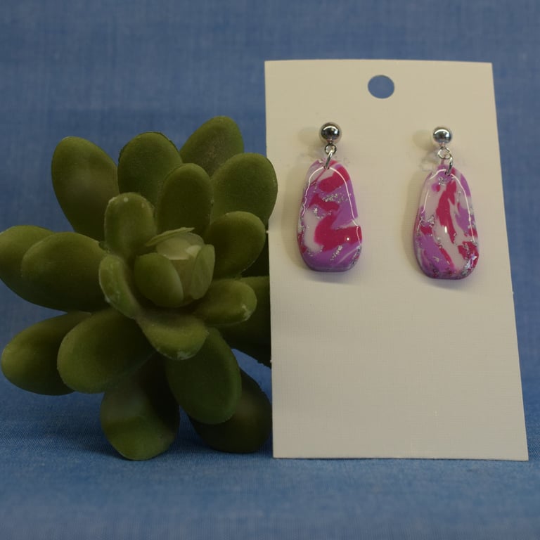 Marbled Drop Earrings