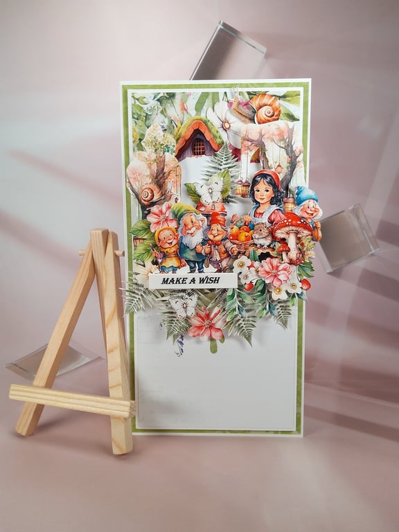 Handmade Fairy Tale Card (87) Snow White and the Seven Dwarfs Inspired 