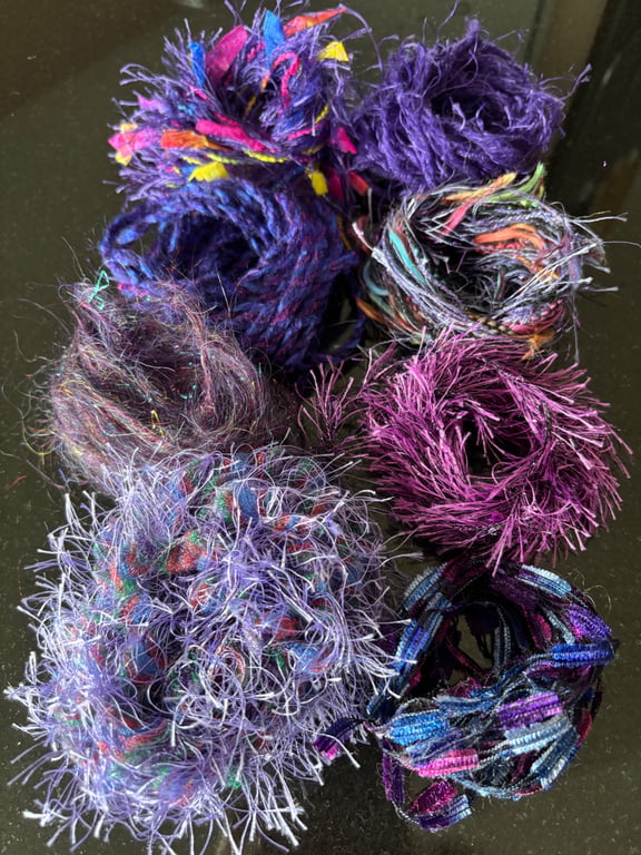 8 bundles of textured yarn
