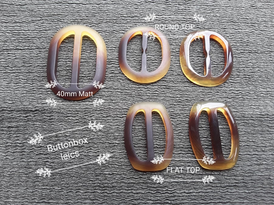 Vintage Polyester Tortoise Shell Slides 30mm 40mm