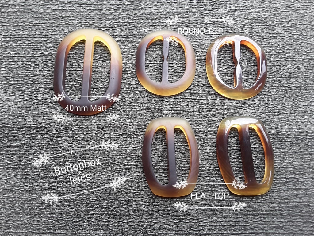 Vintage Polyester Tortoise Shell Slides 30mm 40mm