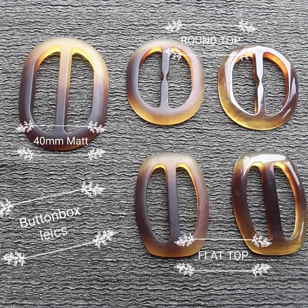 Vintage Polyester Tortoise Shell Slides 30mm 40mm