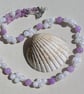 Lavender Amethyst & Clear Quartz Gemstone Necklace "Lavender Dazzle" - Image 1