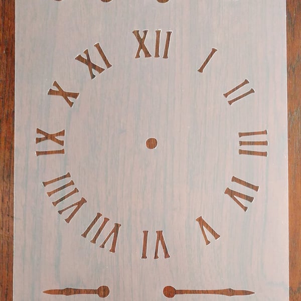 Clock Face Stencil Mask Reusable PP Sheet for Arts & Crafts