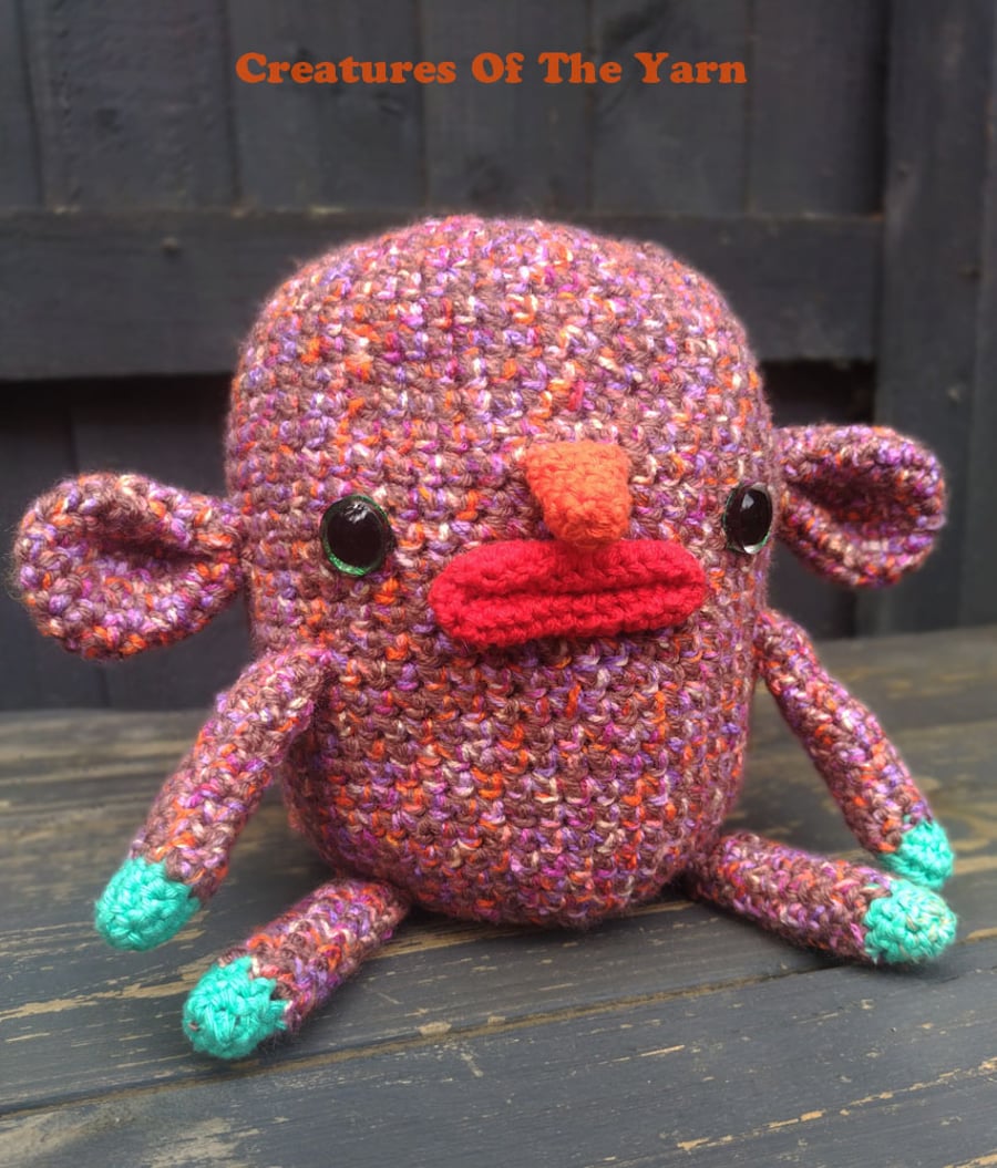 Deidree crocheted companion creature for grown ups
