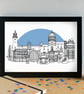New Brighton Wirral Skyline Art Print - Image 1