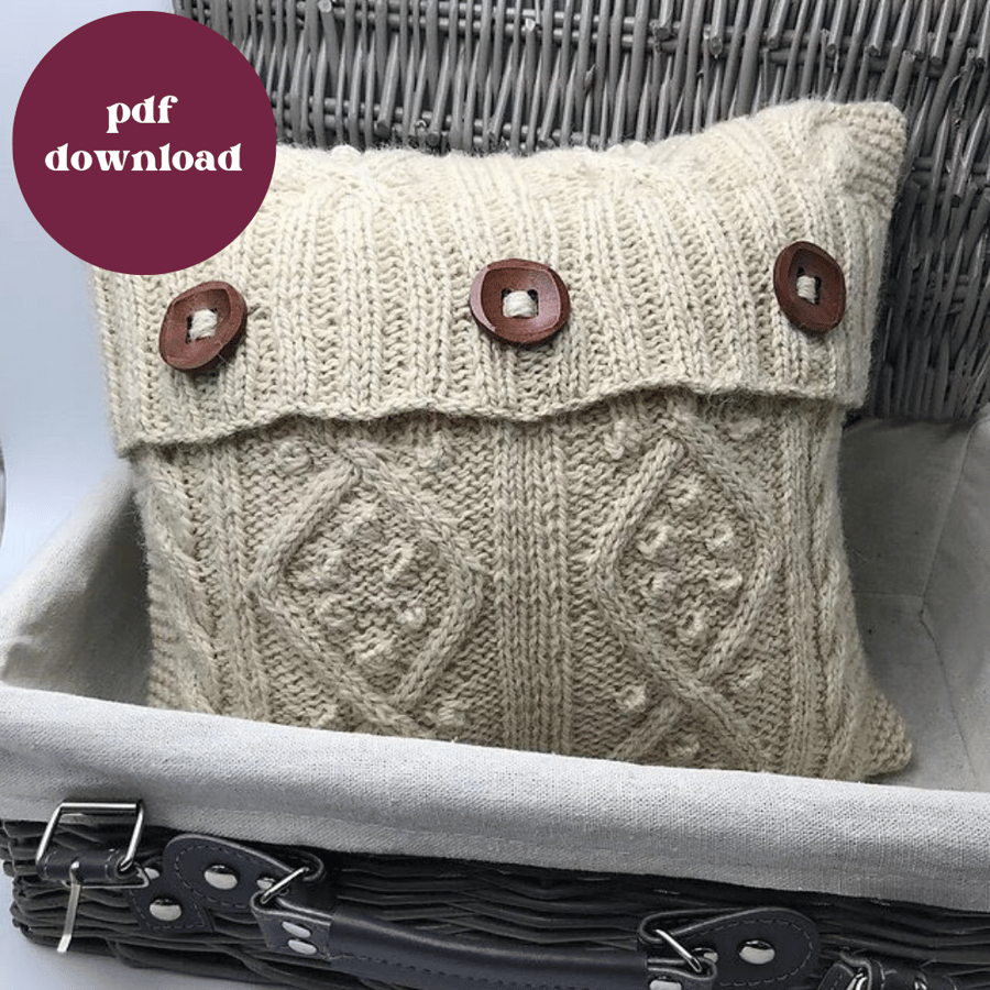 The Doulton Cushion Knitting pattern - DIGITAL PATTERN ONLY