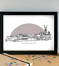 Bold Street Liverpool Landmarks Skyline Art Print - Image 3