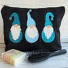 Scandi gnomes toiletry bag with turquoise Tomtes