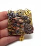 Handmade Fridge Magnet in Steampunk Style with Keys, Locks and Cogs - Image 3