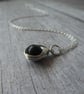 Jet pendant in sterling silver, silver and jet pendant, genuine jet necklace - Image 5