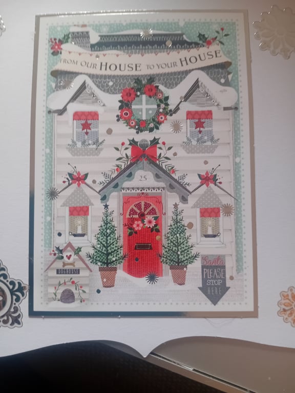 From our House To Yours Modern handmade Christmas Card