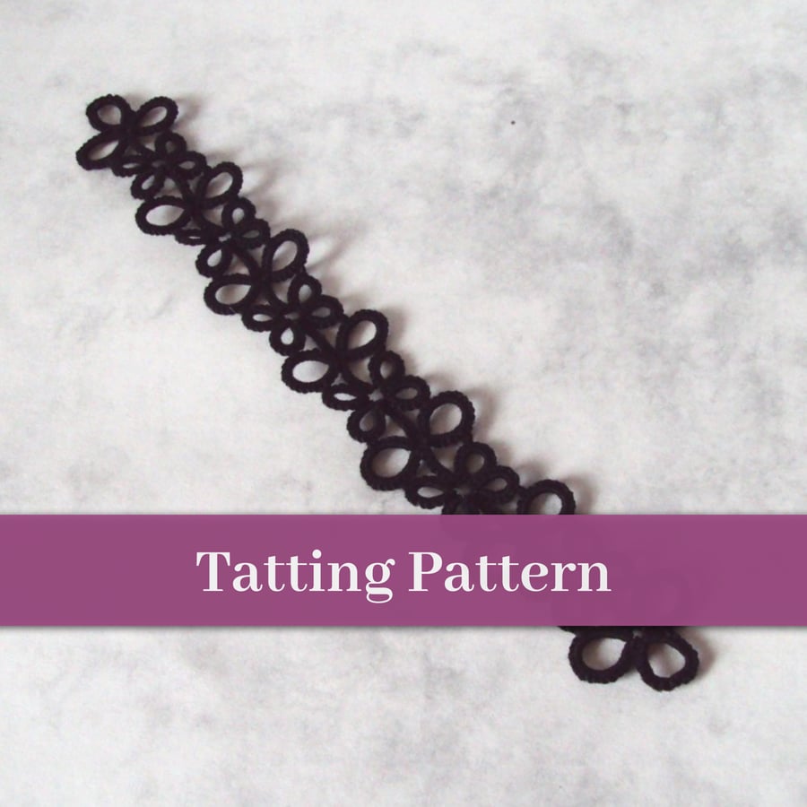 PDF Tatting Pattern - 'Eva' Bookmark - Beginner, Intermediate