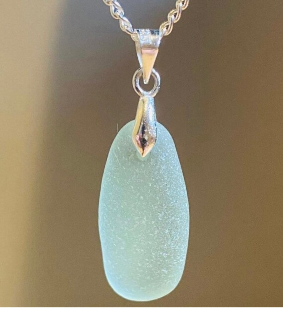 Beach glass pendant