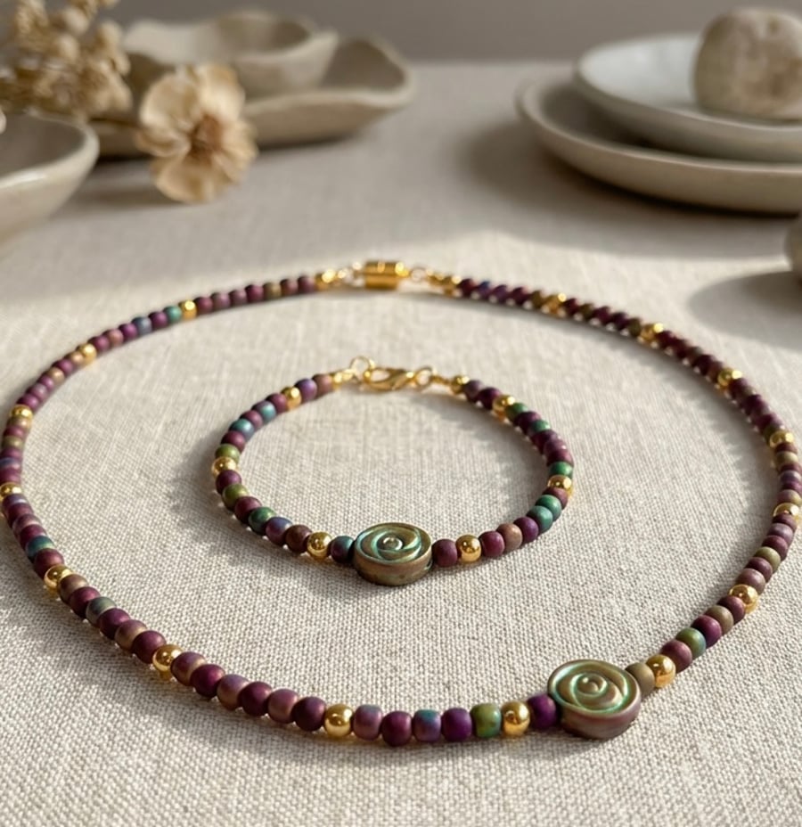Handmade Hematite Jewellery Set