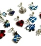 925 Charm Holder for European Type Bracelet with Choice of Alloy Scotland charm