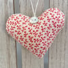 SALE ITEM - Floral sprigs heart - pinky red