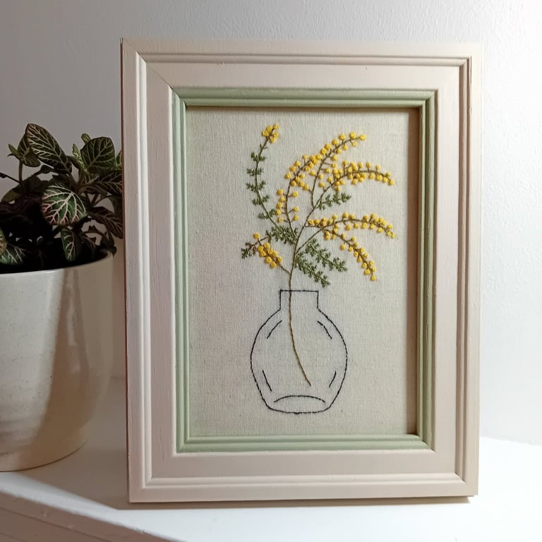Hand Embroidered Framed Picture