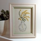 Hand Embroidered Framed Picture