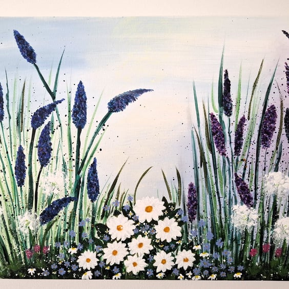 Original Abstract Acrylic Painting - Abstract Art – Floral Art