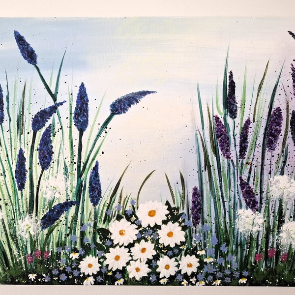 Original Abstract Acrylic Painting - Abstract Art – Floral Art