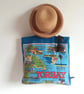 Devon English Riviera beach or tote bag upcycled from a vintage tea towel