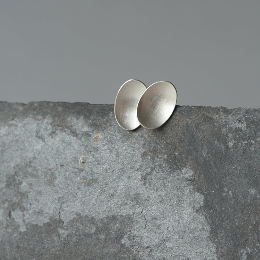 Mini Oval Stud Earrings