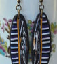 Polymer Clay Artisan Stripy Earrings  - Image 3