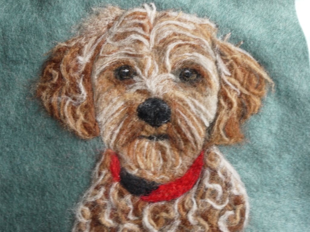 Custom made Needle felted Pet Portrait