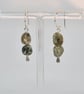 Ocean Jasper Sterling Silver Dangle Earrings, Handmade Ear Wires