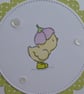 Round Easter Card - Chick with Petal Hat - Image 6