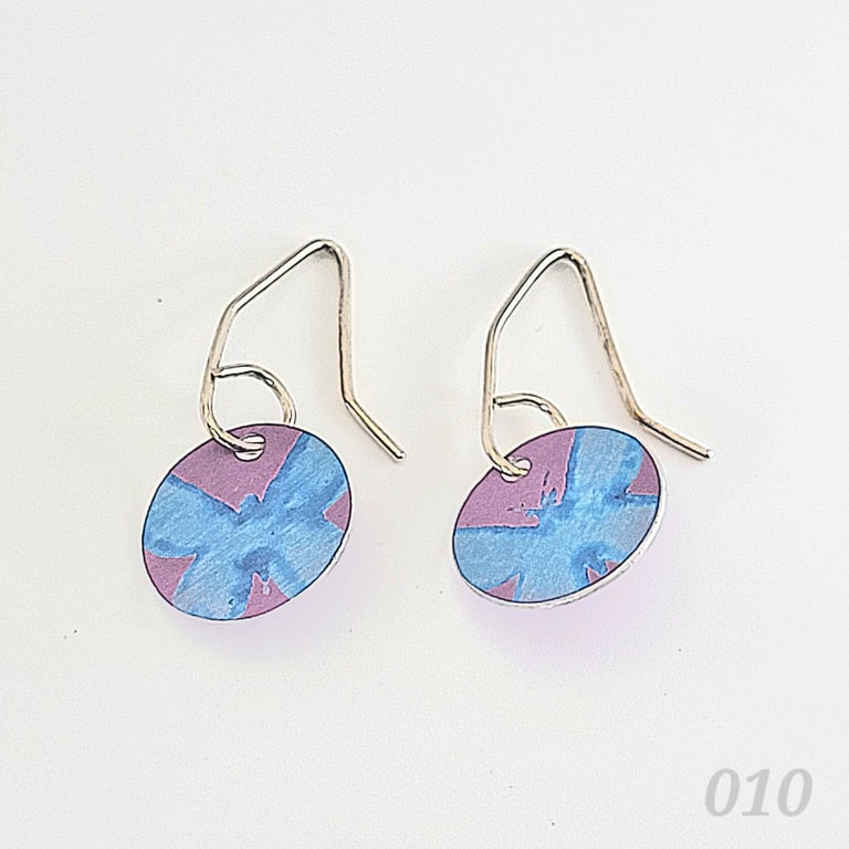 010 - Handmade Aluminium and Silver Reversible Earrings