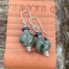 Sterling silver jasper and hematite earrings