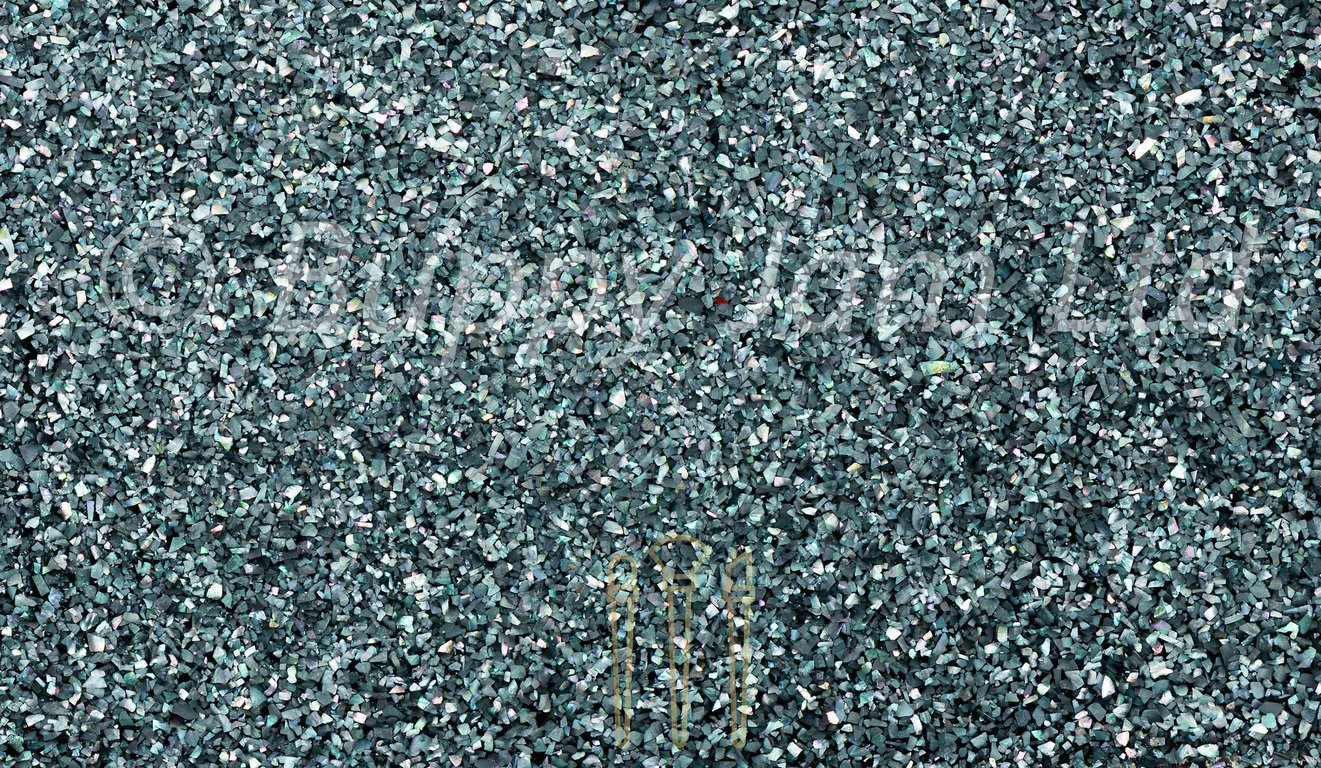 HM030 - 240mm x 140mm Mother of Pearl Real shell Black Silver Starry Night.  
