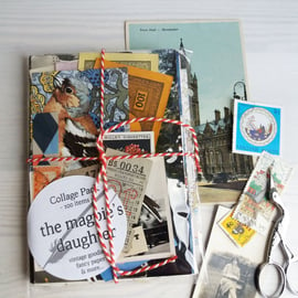 Paper Ephemera Collage Pack - 100 items - gift for crafters - papercraft