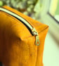 Handmade Travel Bag - Yellow with blue interior - Image 2